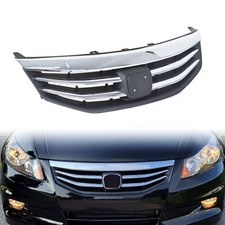 Front Chrome Upper Bumper Grille Grill Hood For Honda Accord Sedan 2011-2012