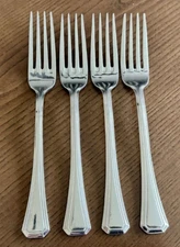 4 Bon Chef S511 Prism Dinner Fork Stainless Steel flatware silverware