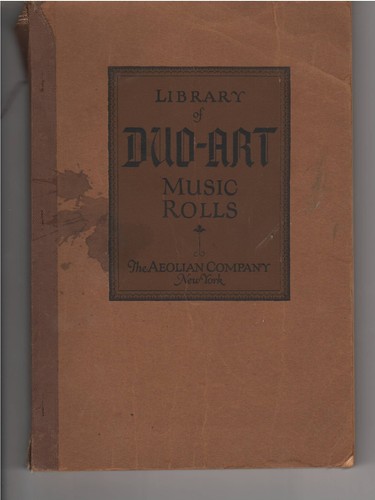 1924 Library of Duo-Art Music Rolls The Aeolian Co. Catalog Reproducing Piano