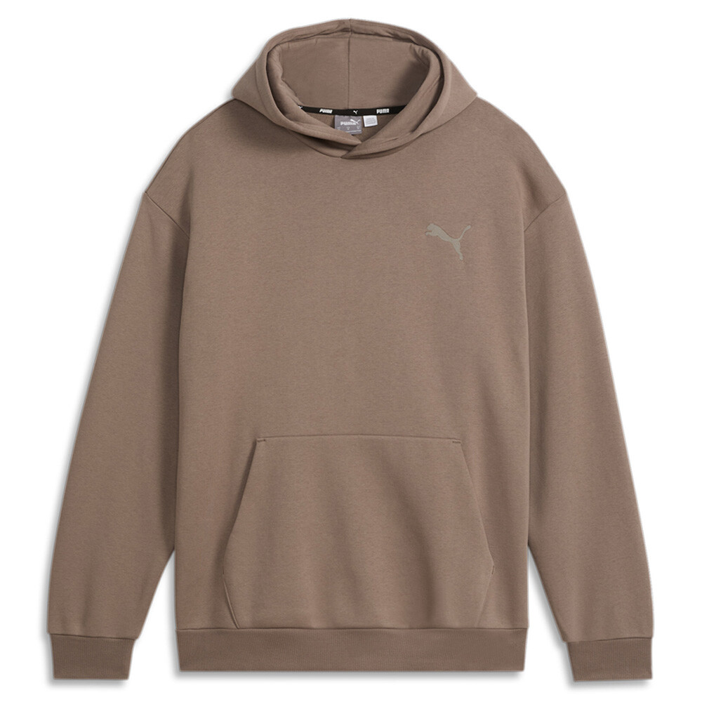 Толстовка с логотипом Puma Elevated во всю длину, мужская коричневая повседневная верхняя одежда 67407989