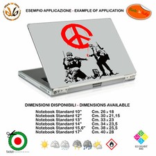 Notebook sticker war peace bansky style sticker peace war pvc black red