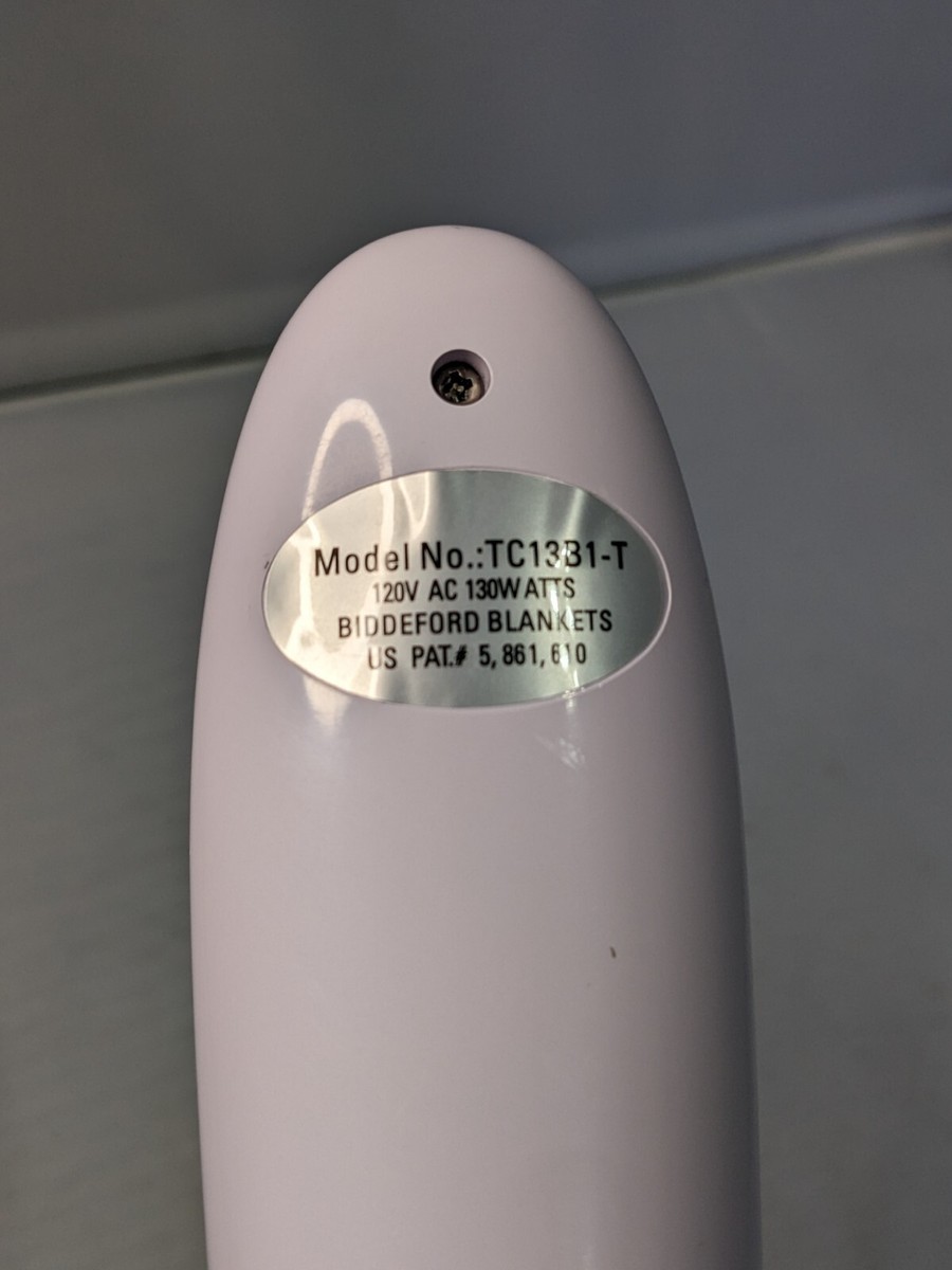 Biddeford TC13B1-T Electric Blanket Throw Heat Control Remote Power Cord  4-Prong | eBay
