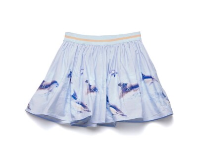 MOLO Rock Mädchen hellblau mit Delfinen 98/104 neu