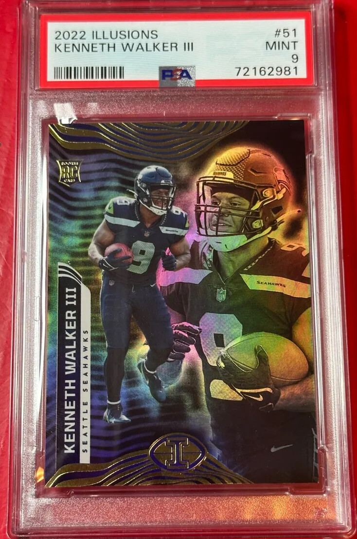 2022 Panini Illusions Kenneth Walker III RC Seattle Seahawks #51 PSA 9 Rookie