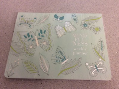 Mindfulness Weekly Planner Calendar Notepad Week at a Glance Butterflies