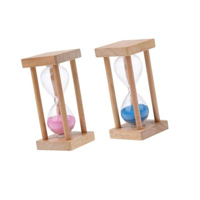 Pack 2 5 Minuten Holzrahmen Sand Traditionelles Stundenglas Ei Küche Timer