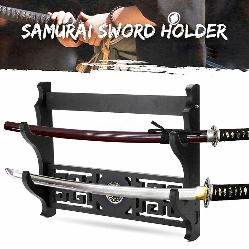 Montaje Soporte Espada Samurai Soporte Katana Tanto Rack Colgador 1~4 Niveles Foto 2 de 4