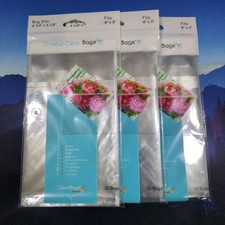 3x Crystal Clear Bags  Protective Closure Retail Pack 4 1/4"x 6 1/8" 3x25/pack