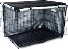 Dog Crate Cover 36 Inch, Kennel Cover for Wire Dog Cage, Black