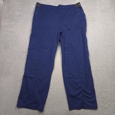 Genuine Dickies Womens 2XL Straight Leg Scrub Pants Indigo Stretch Pockets