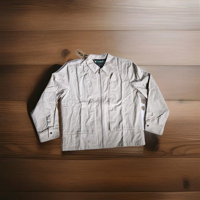 C'est Bon Work Jacket Off White Zip Up Men's SZ XL Urban Mod Work Chore Nwt 