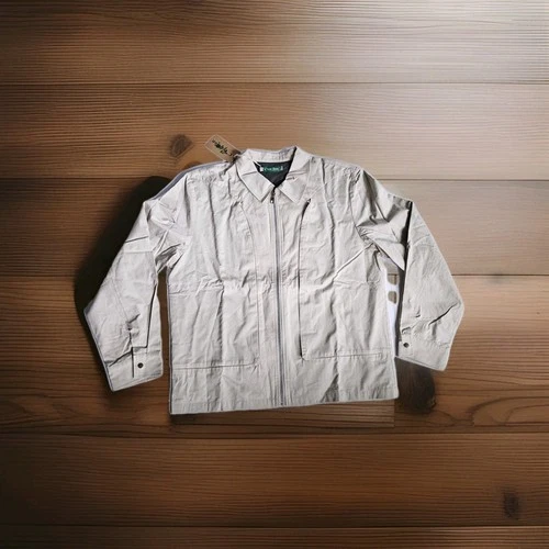 C'est Bon Work Jacket Off White Zip Up Men's SZ XL Urban Mod Work Chore Nwt  video thumbnail