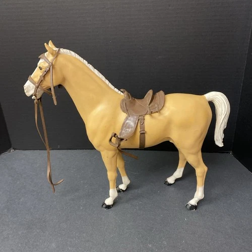 Vintage Louis Marx Horse Thunderbolt Palamino 13" Johnny West 1965 Toy