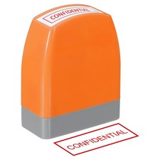 Confidential Notice Stamp Self Inking, Office Stamps Pre Inked, Orange