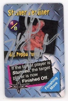Scott Steiner-Signed WWF Raw Deal Stunner Steiner Trading Card (Wrestling)