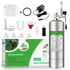 2L Aquarium CO2 Generator Kit with Regulator  Needle Valve for Plant Tanks