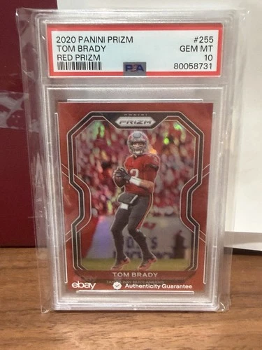 2020 Panini Prizm Red SSP Tom Brady PSA 10 Retail Case Hit #255 Color Match Bucs