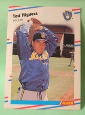 1988 Fleer - Teddy Higuera #166 - Milwaukee Brewers 