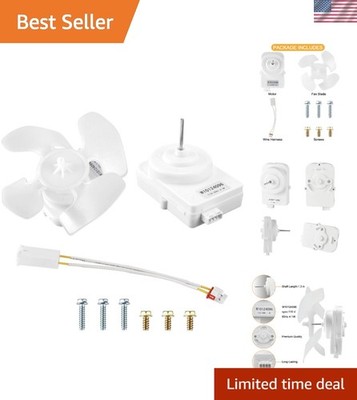 Reliable Refrigerator Condenser Fan Motor Kit   Fits Most Brands, 120V, Easy DIY