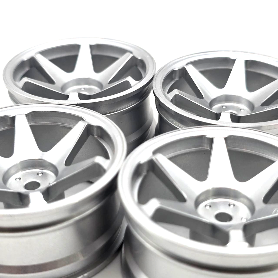 Aluminium Silver RC Rims 12mm Hex for 1:10 RC On Road / Drift Car ...