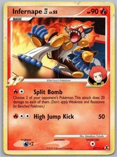 Infernape E4 43/111 Uncommon Rising Rivals Pokemon Damaged
