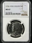 1976-S  50C Kennedy Silver Half Dollar NGC MS67  6613748-001