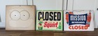 Original MISSION BEVERAGES Two-Sided Open & Closed cardboard Sign  10in x 14in — photo 9
