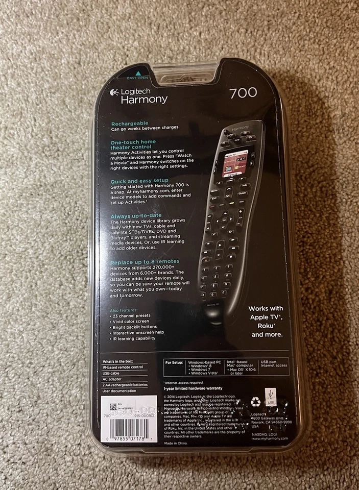 Logitech Harmony Universal Remote 700 Black - Image 4 of 4