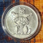 CAT-ASTROPHE 1 oz 999 Fine Silver Bullion Intaglio Mint Anthropomorphic Animals