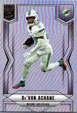 2025 Panini Donruss Elite #44 De'Von Achane Miami Dolphins NFL Holo Card