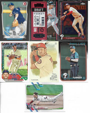 Trea Turner 7 Card Lot With Asia Black 1st Bowman + Contenders 36/149 NM