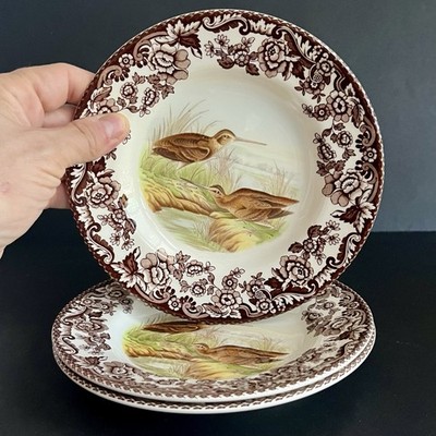 Spode Woodland Snipe Bread Plates - Set Of Three 6.5 in Stackable 2004/05 Pieces