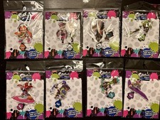 8 Splatoon Characters Acrylic Keychains 2015 Ring Attached NEW Sealed Nintendo