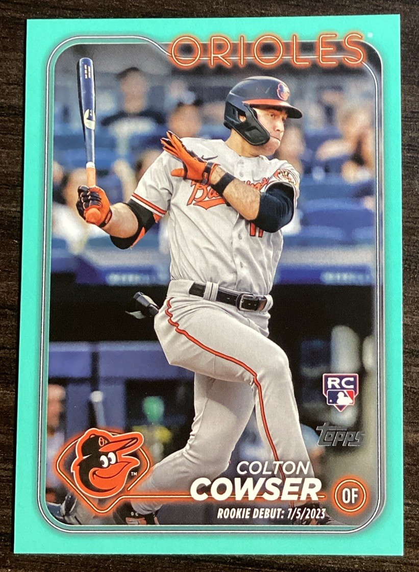 2024 Topps Update Series - Rookie Debut Colton Cowser #US72 (RC) Aqua
