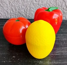 Lot of 3 Hutzler Fruit & Vegetable Savers Lemon, Tomato,  Red Pepper 