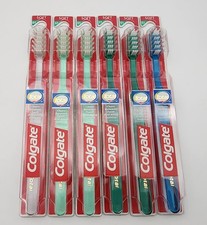 Vintage Colgate Total Full Head Toothbrush Lot 6 Soft 61 Made in USA NOS