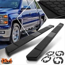For 07-19 Silverado/Sierra Crew Cab 5.5" Honeycomb Step Pad Running Boards Black
