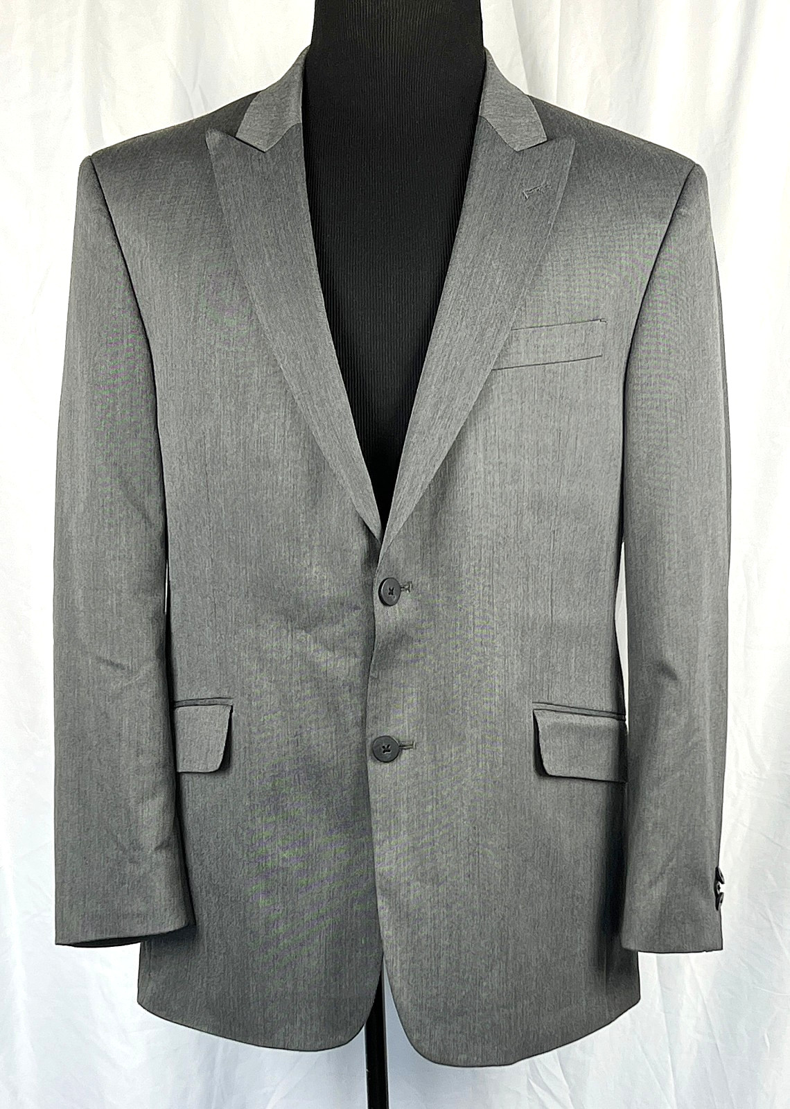 Marc Ecko 2-Button Gray Polyester Blend Fully Lin… - image 1