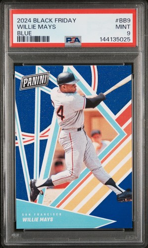 2024 Panini Black Friday Willie Mays Blue /50 PSA 9 San Francisco Giants