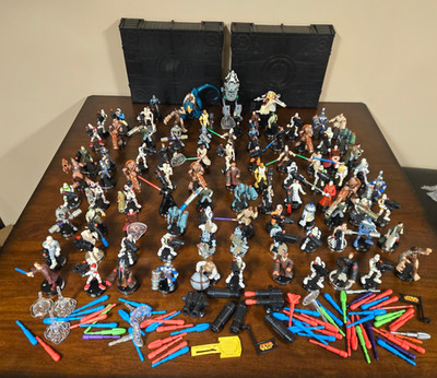 Hasbro Star Wars ATTACKTIX Battle Game Action Figures - Lot of 92 and 2 Boards