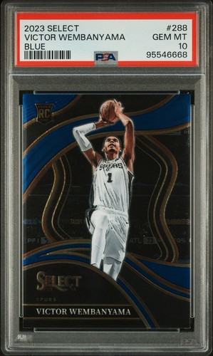 2023-24 Panini Select - Courtside Blue #288 Victor Wembanyama RC PSA 10 - SPURS