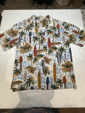 Aloha Republic Mens 3XL Hawaiian Button Down Shirt USA Made Surfboards