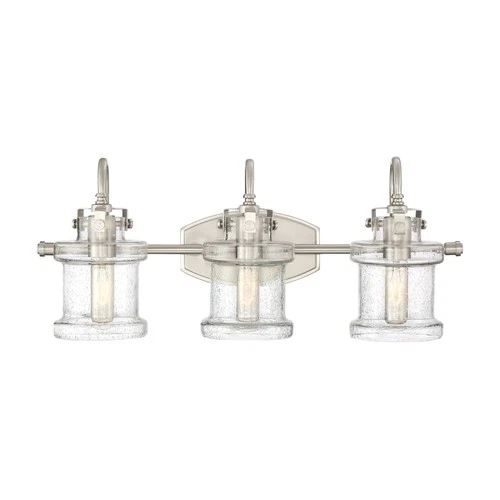 Quoizel DNY8603 Nickel Danbury 3-Light 24"W Bathroom Vanity Light - Picture 1 of 12