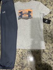 Under Armour Youth Medium Set Dri Fit Jogger  Shirt
