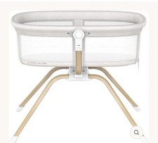 Angelbliss BN01 Baby Bassinet Bedside Sleeper Gray w/ Wood Legs READ