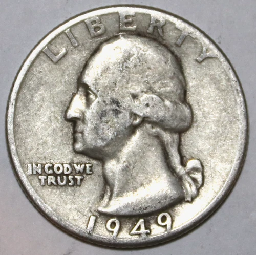 1949-D Washington Silver Quarter - Fine - #1964EA