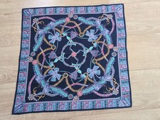 Vintage Celine Paris Designer Cotton Handkerchief Pocket Square Mini Scarf GUC 