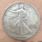 1 - Walking Liberty 50 Cent Silver Piece Random Dates 90% Silver Circulated