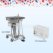 Dental Mobile Delivery Cart Adjustable Treatment Unit System/Air Compressor