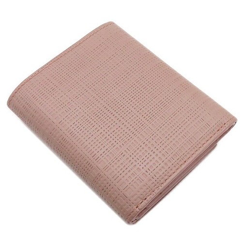 Loewe Loewe Tri-Fold Wallet Linen Leather Pink Gold Metal Fittings - Picture 2 of 14